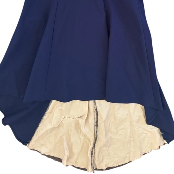 Sherri Hill FLAWED Maxi Evening Gown Full‎ Floor Length, Midnight Blue, Size 0 - Picture 10 of 16